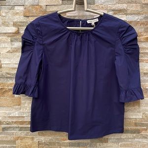 Women’s 3/4 sleeve navy blue blouse